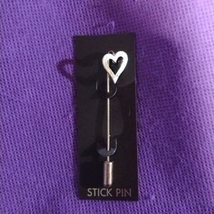 Heart stick pin